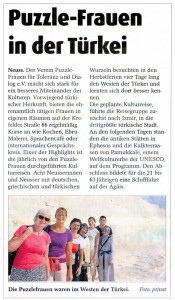 Ägäis-Reise der Puzzle Frauen 2014 - Stadt-Kurier 26.10.2014